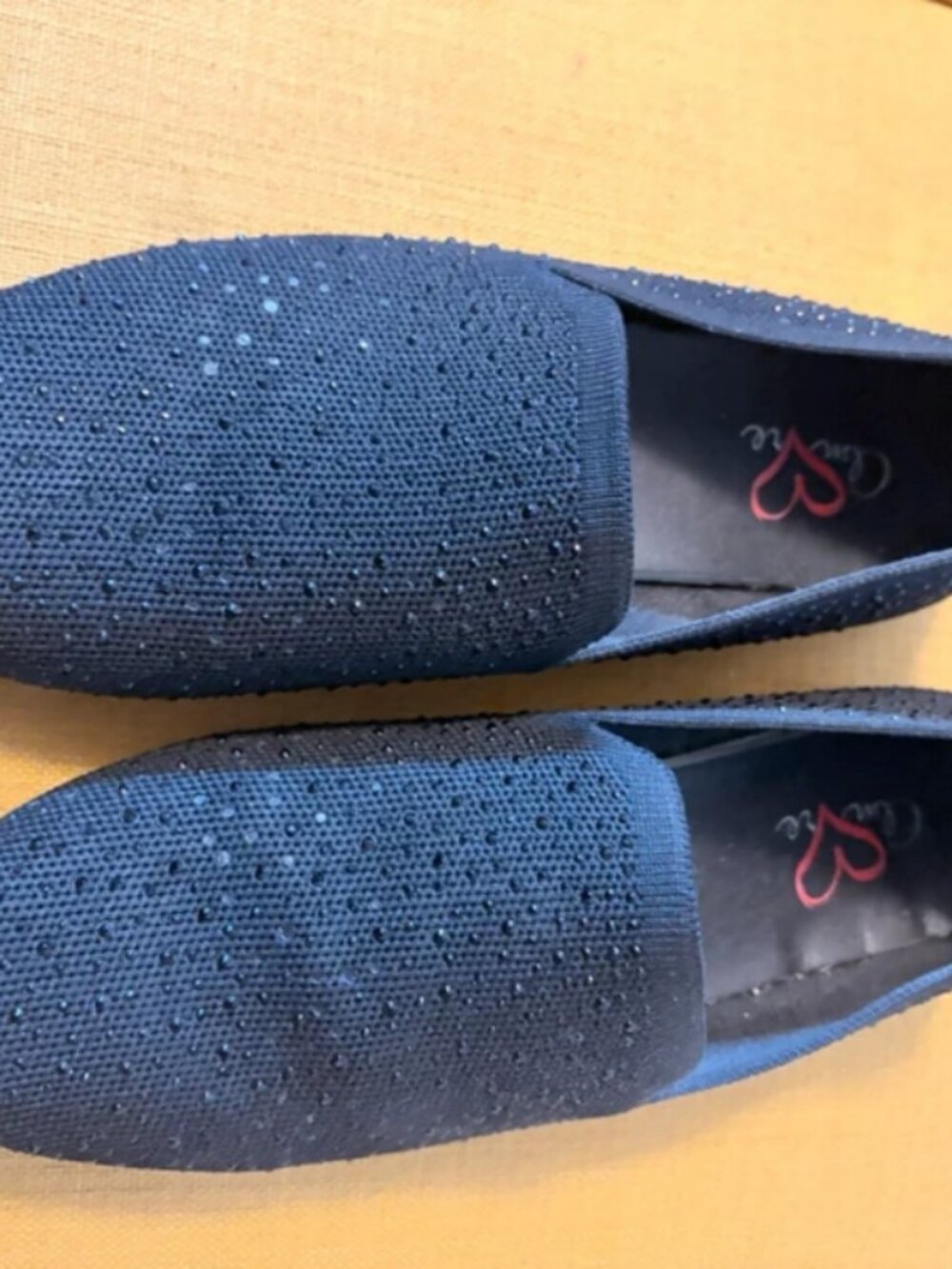 Black cloth Slip-ons size 7.5